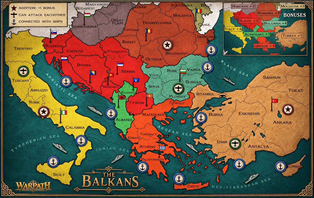 Balkans map