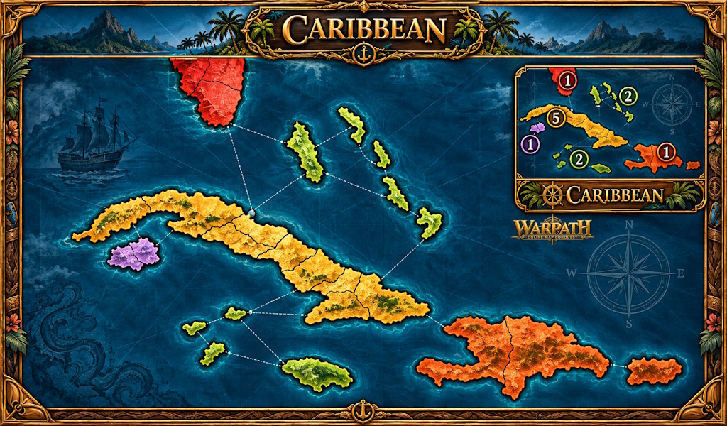 Caribbean map