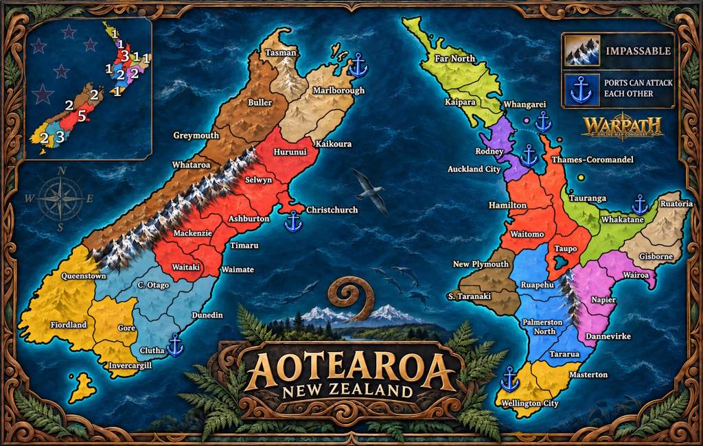 New Zealand map