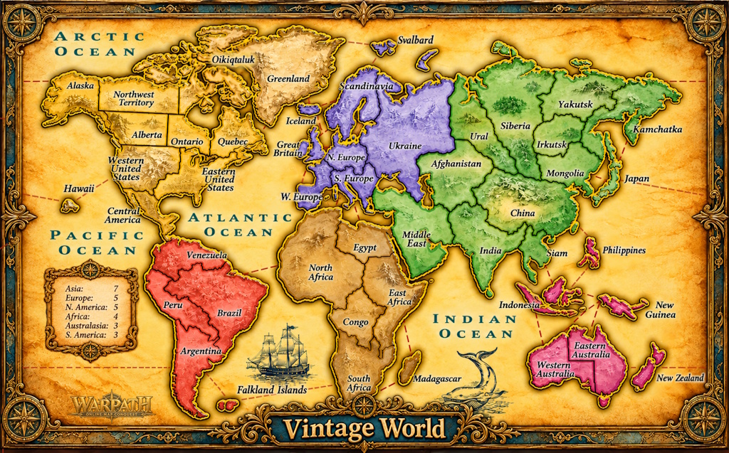 Vintage World map